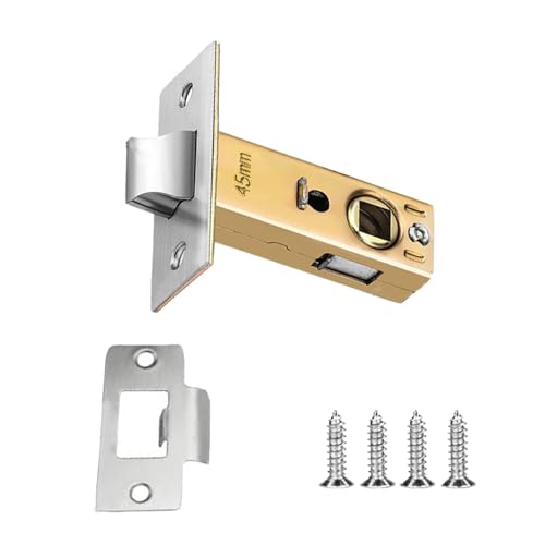 Loquet tubulaire à mortaise 45 mm, loquet à mortaise à fourche, serrure de porte intérieure, loquet à mortaise à ressort pour portes intérieures, poignées de porte à levier à ressort