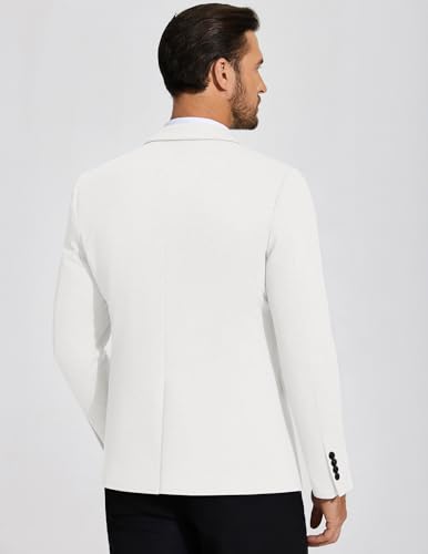 Image of COOFANDY Mens Casual Blazer Knit Sport Coat Lightweight Two Button Suit Jacket