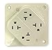 20A 5-20R 125V Receptacle Quad Ivory - Pack Of 6