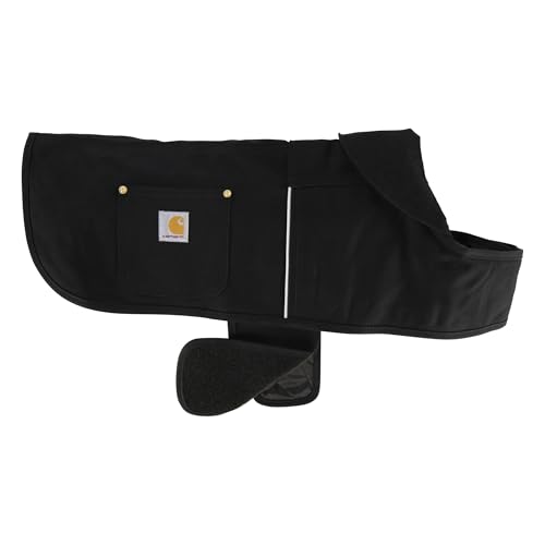 Carhartt Feste, isolierte Hundejacke, strapazierfähige, wetterfeste Jacke für kalte und windige Bedingungen, Schwarz, Größe S