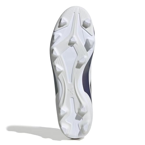 Image of Adidas x Messi Unisex Adult F50 Club FxG Messi Football Shoes Synthetic Upper with Leather Forefoot /Firm Ground Outsole All Season, 12 UK, White