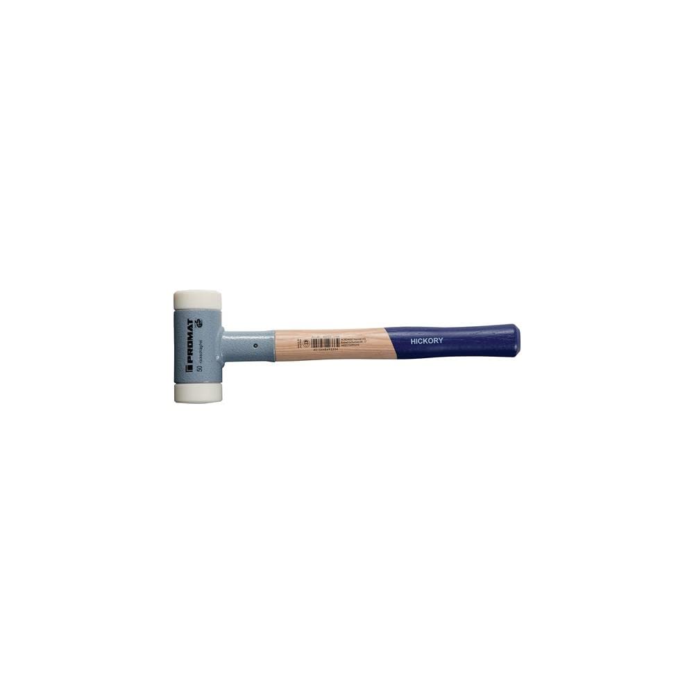 Promat Schonhammer Länge 385 mm Kopf-Ø 50 mm Hickory rückschlagfrei hart Nylon weiß