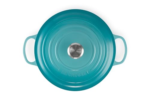 Le Creuset Enameled Cast Iron Signature Round Dutch Oven, 7.25 qt., Caribbean