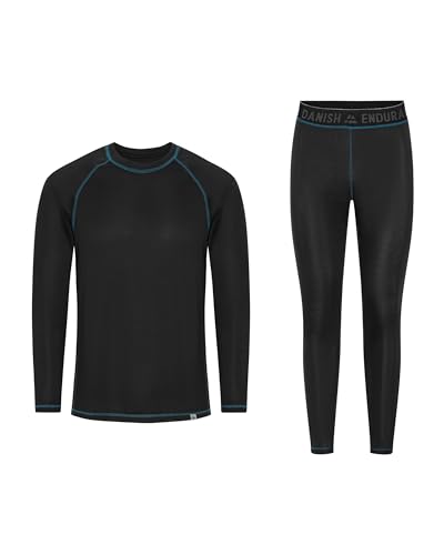 DANISH ENDURANCE Conjunto Térmico Hombre y Mujer, Camiseta Térmica y Pantalón en Materiales Reciclados, Capa Base Unisex, 1 o 2 Pack