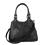 Woodland Leathers Handbags for Women, Tote Bag with Zip, Multi Pocket Shoulder Bag, Ladies Faux Leather Hobo Large Crossbody Bags for Women with Long Strap (Black, Large)