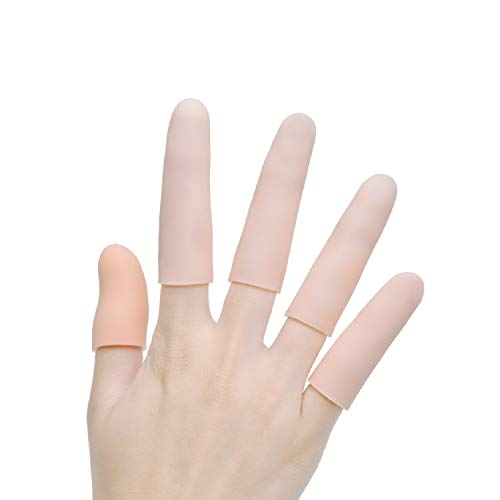 Sumifun Silicone Finger Protectors, Gel Finger Sleeves Support (20 Pcs) Finger Cots Great