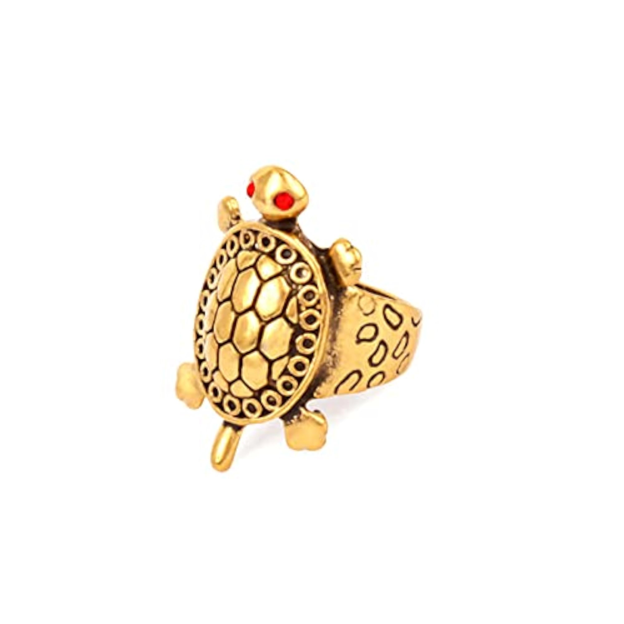 Designer Luckiest Turtle Stainless Steel Gold Ring