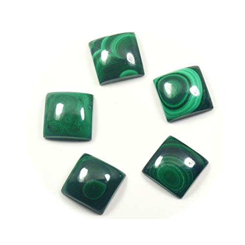 Malachite naturelle bague carrée mixte en pierre véritable haut de gamme