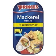 Princes - Mackerel Fillets in Sunflower Oil - 125g (Case of 10)