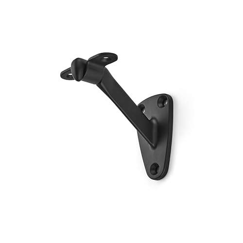 ktumeware 3 Inch 6 Pack Black Handrail Stair Brackets Suitable for Indoor and Outdoor Staircase/Balcony/Corridor Staircase Support handrail Brackets