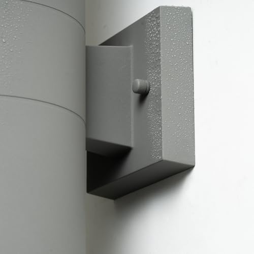 Image of mirrea 18 inch Modern Outdoor Porch Light in 2 Lights, Matte Gray, 2 Pack
