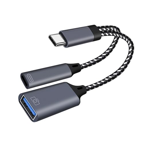 USB Type C変換アダプタUSBカメラアダプタUSB OTG変換アダプタUSB 3.0高速ポート+USB Type C高速PD充電ポート互換USB Cデバイス双方向データ転送写真/オーディオファイル/ビデオ転送/マウス/キーボード/チューナ/USB接続/アプリケーションプラグアンドプレイ不要 (10ワット対応充電器のみ) USB Type C変換アダプタUSBカメラアダプタUSB OTG変換アダプタUSB 3.0高速ポート+USB Type C高速PD充電ポート互換USB Cデバイス双方向データ転送写真/オーディオファイル/ビデオ転送/マウス/キーボード/チューナ/USB接続/アプリケーションプラグアンドプレイ不要 (10ワット対応充電器のみ)