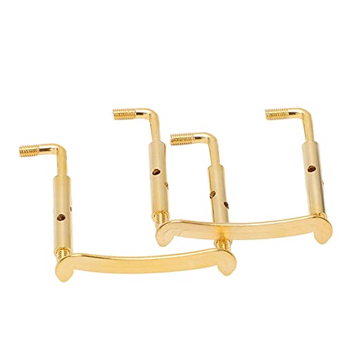 Mtlavishy Violin Chinrest tornillos 2 piezas para el material metálico de 4/4 violines para un fácil reemplazo y piezas de violín de bricolaje color dorado