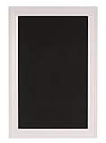 DesignOvation 209377 Bosc Wall Mounted Framed Magnetic Chalkboard,White,Medium,18.5x27.5