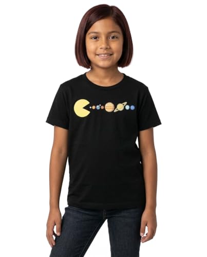 Youth Funny Solar System Shirt for Boys and Girls, Kids Astronomy T-Shirt Sun Eating Planets, Funny Science Gift for Children - (Kid,XS)