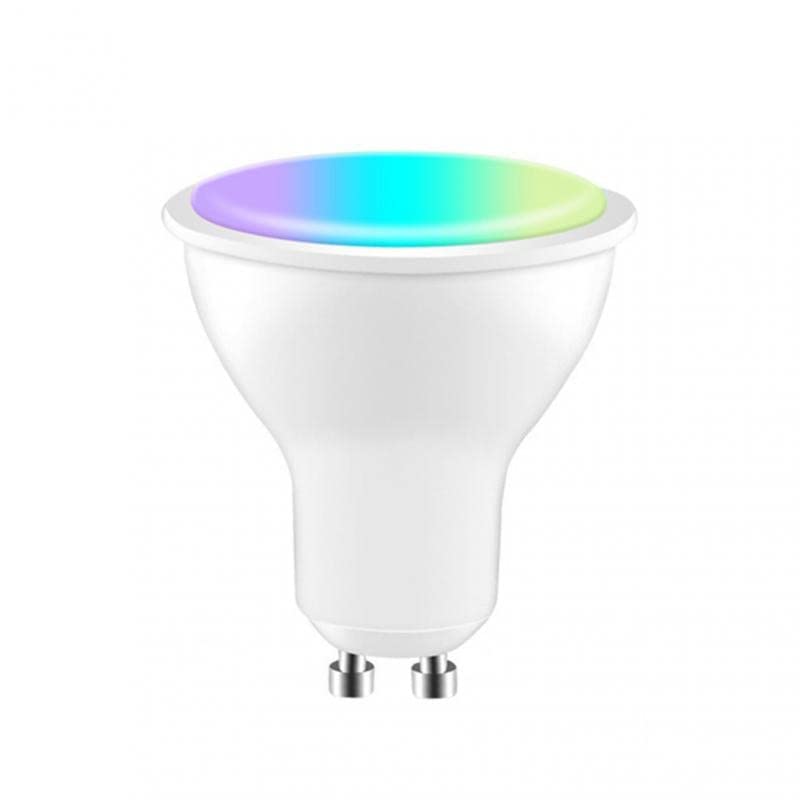 fengyan Casa Bombillas 2 0pcs AC85-265V WiFi Smart GU10 LED Bombilla de luz Spotlight Smart Life Aplicación 4w rgbcw Trabajo de Control de Voz con a.Lexa goo.gle a casa Familiar Lámpara