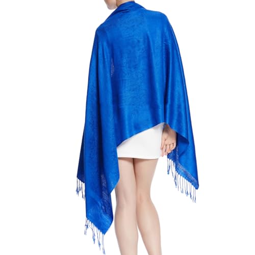 Glory Max Large Two Tones Vintage Paisley Jacquard Pashmina Shawl Wrap Scarf for Women