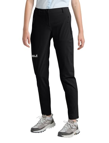 Jack Wolfskin Damen Hikeout Pants Wanderhose, Schwarz, 40 EU