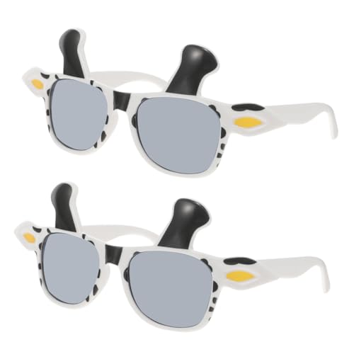 WOFASHPURET 2pcs Cow Cosplay Glasses For Party Decorations Funny Eyeglasses For Adults Photo Booth Props Birthday Party Accessories