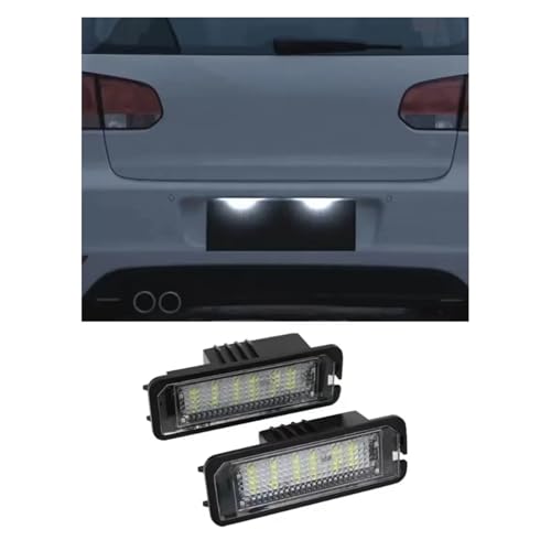 Luz placa matrícula LED coche lámpara trasera para Golf MK4 MK7 Passat Scirocco 4