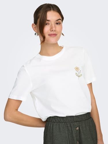 Top Only Onllucy Monja en jersey souple blanc éclatant taille S