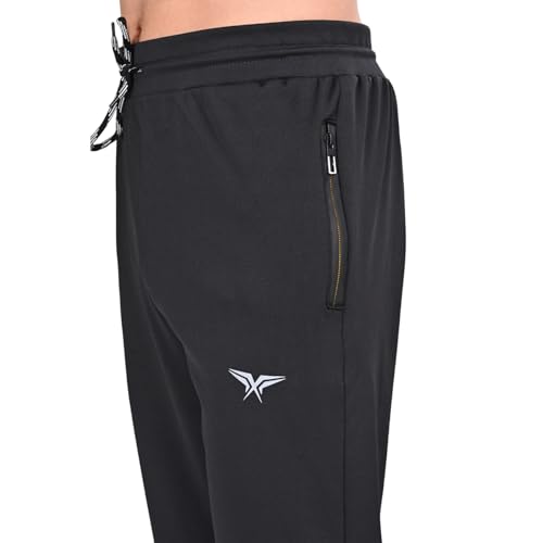 Image of HALFSPACE Men's Polyester Lycra Track Pant | Track Pants for Men | Casual Stretchable Track Pant | Slim Fit Gym Sports Lower for Men | Solid Activewear Trouser Pant