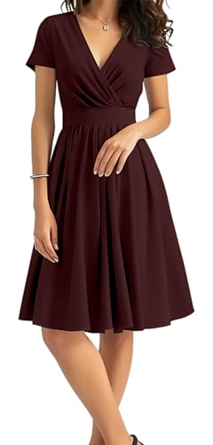 Image of DinyIn Women's 2025 Summer Short Sleeve Casual Dresses