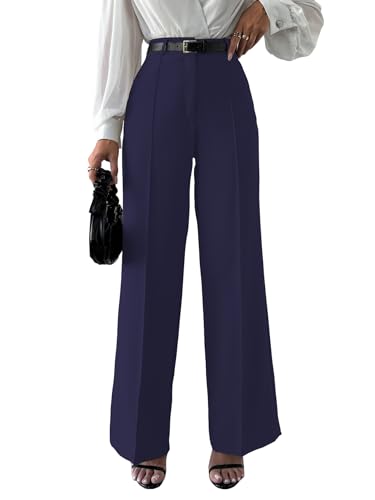 Image of Shasmi Women's Trousers | High-Waisted Silhouette with Elegant Pleated Front | Functional Side Pockets | Secure Button Closure | Perfect for Both Office and Casual wear | Elegant Style (171)