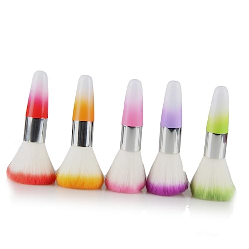 DRESSOOS Cepillo De Polvo Para Uñas Brocha Cosmética Para Manicura y Decoración De Uñas Ideal Para Limpiar El Color Aleatorio