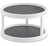 Copco Non-Skid Turntable, 2-Tier, 12-Inch, Durable & Easy Clean, White/Gray