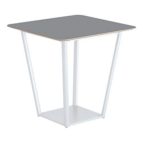 【メーカー配送・設置・組立】コクヨ ミーティングテーブル リージョン 正方形 ボックス脚 ハイテーブル 幅105×奥行105×高さ100.2cm リノリウム天板 アッシュ 脚ホワイト LT-RG1010HSAAF32