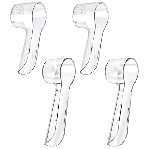 Fowecelt 4 Pack Toothbrush Cover Caps Compatible with Oral B Replacement Heads for Protecting Oral B Brush Heads Electric Toothbrush Portable Travel Brush Heads Caps Convenience for Travel Use