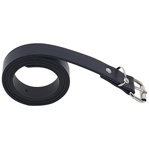 Ivyday PU Leather Belt Boys Girls Leisure Waist Strap Children Belt Adjustable Belt with Buckle,black, With buckle length and width about 84x1.5cm Cover