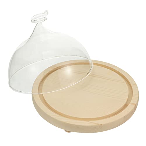 Amosfun 1 Set Glass Dessert Cover for Cake and Fruit Height Elegant Food Display for Parties Keeps Desserts Fresh and Delicious