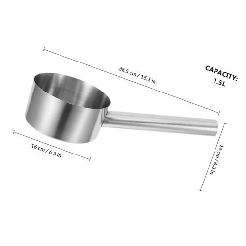 Cucharón de agua de acero inoxidable amplio para evitar derrames en casa 8