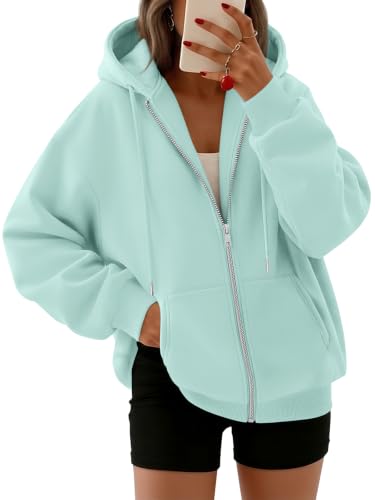 Image of Trendy Queen Womens Oversized Zip Up Hoodies Y2K Fall Sweatshirts 2026