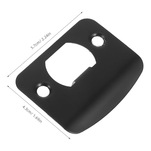 Placa de impacto de acero inoxidable para cerradura de puerta interior negra, kit de 8 3