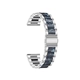 Bracelet en alliage avec résine, 22mm 20mm, adapté au Bracelet de montre for Garmin Venu 3 2 1/Venu2 Plus/SQ/Vivoactive 4,(Silver Style4,20mm)