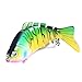 Menolana 5 Pieces Multi Jointed Swimbaits Fishing Lures Set Fishing Tools Beginners Versatile Artificial Lures with Sharp Treble Hooks
