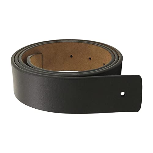 47inch PU Leather Men Belt Strap, No Buckle Casual Dress Belts Decorative Retro Male Waist Belt for Shorts Dress up Stage Props Gifts Pants, Black