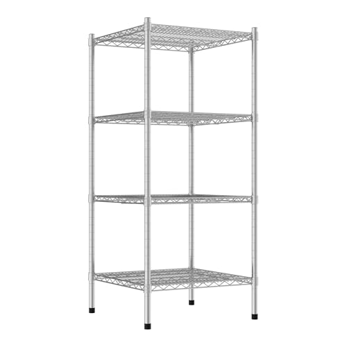QUIET BOOK Commercial NSF Listed Chrome Stationary Wire Shelving Kit