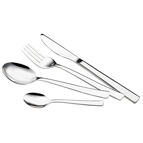 Blaumann iShiny Cubertería Completa 24 Piezas Acero Inoxidable, Juego de Cubiertos 6 Personas, Hogar, Camping, Hoteles, Acabado Espejo Pulido Brillante, Diseño Moderno y Elegante Cover