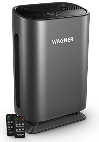 Free Shipping 🛒 Wagner & Stern air purifier WA888 ozone free, HEPA-13 medical grade filter for large rooms. Removes air particles, dust, odors, smoke, VOC, pollen pet dander, etc. (Grey)