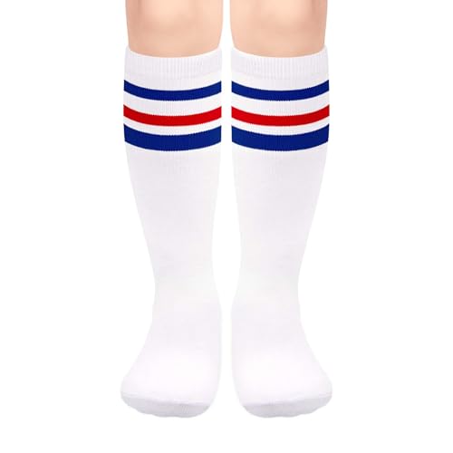 Image of Olreco 1 Pack Toddler Kids Youth Soccer Socks Girls Boys Baseball Socks Youth Knee High Softball Football Accessories Cotton