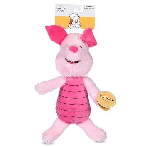 Disney for Pets Winnie the Pooh: Piglet Plush Buddy for Dogs Dog Toys | Plushie Toy for Pets with Squeaker | Squeaky Fabric Fun-Plush for Pups 9 Inch