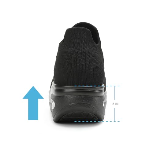 Image of Walking Shoes for Women Slip On Nurse Slip Resistant Work Sock Sneakers Food Service Platform Comfortable Weight Light