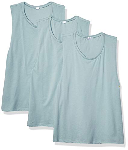 Marky G Apparel Women's Festival Muscle Tank (3 Pack), Stonewash Green, S