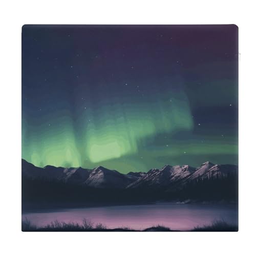 SLKFJEWT Dining Chair Cushion with Removable Washable Cover,Seat Cushion Chair Cushions,Northern Aurora Night Chair Pads for Kitchen, Indoor Dining Room, Patio Chairs, Bay Window
