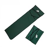 EUPHENG Cotton Cloth Fly Fishing Rod Sleeve Cover Pole Sock Glove Protector Bag Pouch with 5 Compartments (9'0''-9'6'' 4sec with Extra tip, Green)