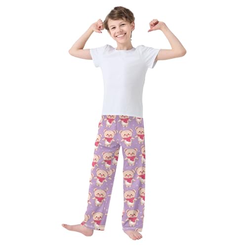 Boys' Pants Christmas Pig Animal Long Bottoms Jogger Pants Elastic Waist Trousers with Pockets S-XL2